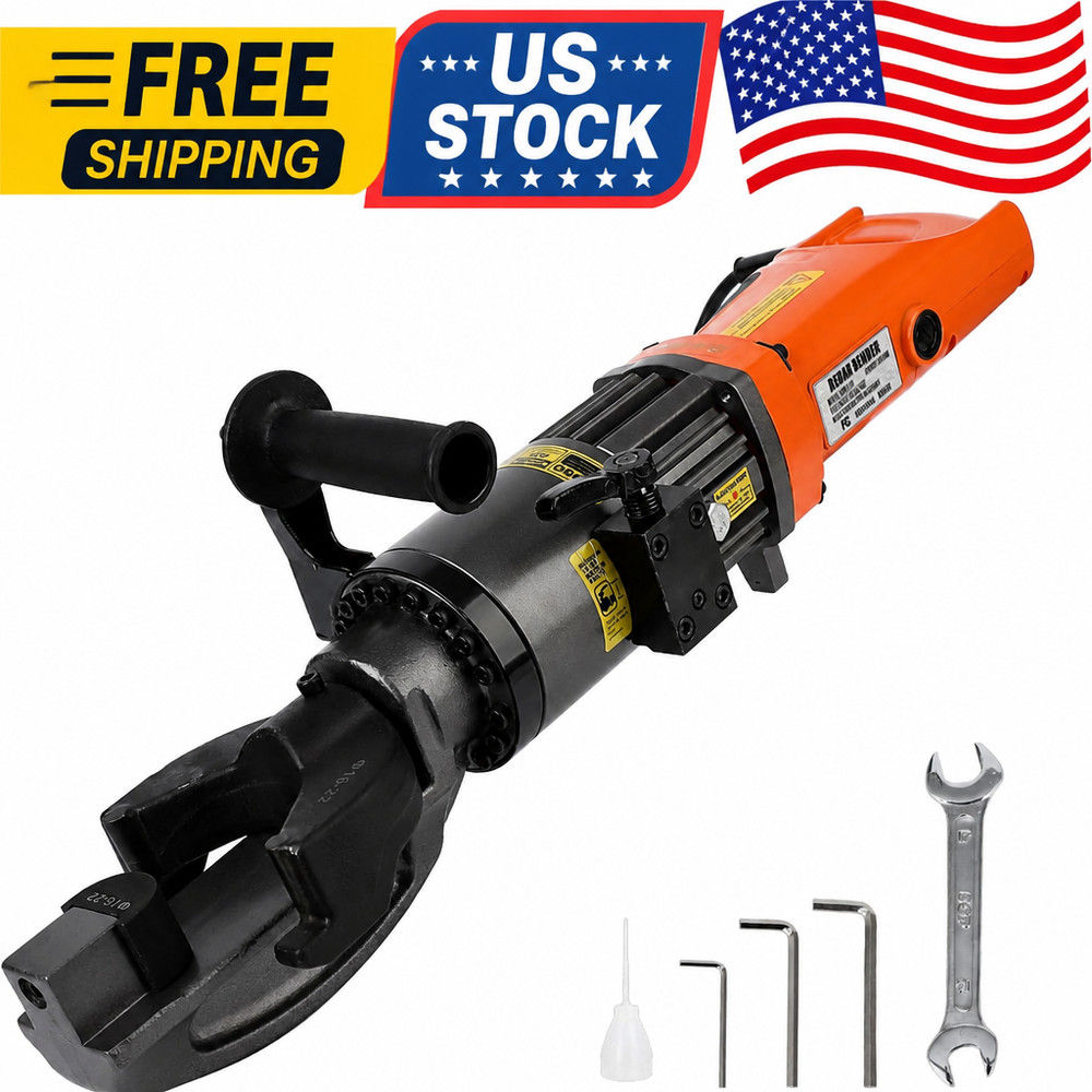 1200W Electric Hydraulic Rebar Bender Tool,110V, Bending up to 7/8 in #7 22 mm