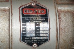 Red Wing Model 26 Dental Lab Grinder 1/4 HP 3450 RPM (Local Pickup)