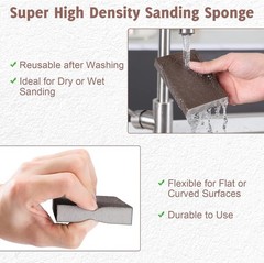 8PCS Sanding Sponge, Blocks of 60/80/120/220 Assorted Grits,…
