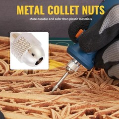 15pc Rotary Tool Collet Set – Keyless Chuck & Brass Collets for 4486 4485