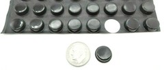 11mm Round Low Profile Silicone Rubber Bumper Pads w 3M Adhesive Backing 16 Pack