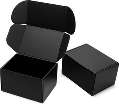 7X5X4 Inches Black Shipping Boxes 25 Pack – Corrugated Cardboard Mailing Box for