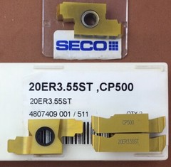 2pc SECO 20ER 3.55ST Carbide Grooving Inserts; CP500 🎯Machinist