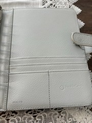 Classic Franklin Covey Anna Leather Binder Grey Color , Silver Rings Rare