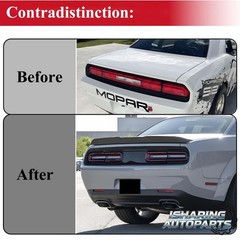 Rear Spoiler Wing 2015-2023 Dodge Challenger Gloss Black ABS OEM No Camera Hole