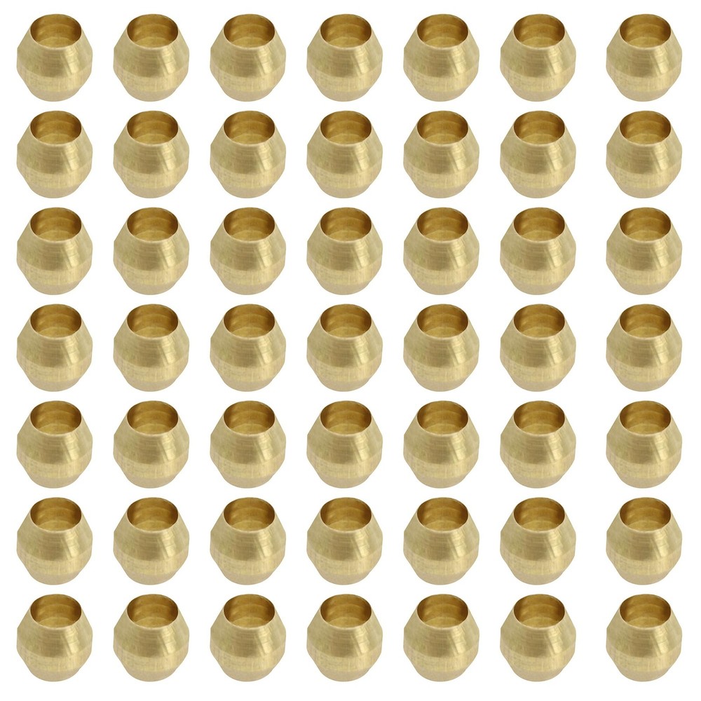 50PCS 1/8 Inch Brass Compression Sleeve Ferrules, Compression Ferrules Tube