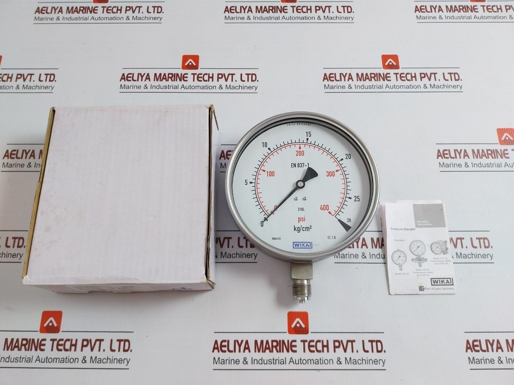 WIKA 232.50.160 Pressure Gauge 0-28 KG/CM2 & PSI
