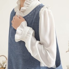 Denim Cotton Apron Sleeveless Big Size Aprons Button with Pocket Kitchen Cook…