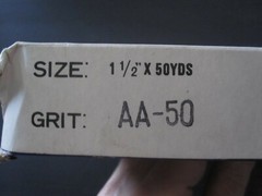 Shop Roll Aluminum Oxide Closed Coat 1-1/2″ x 50yds Grit AA-50 Sandpaper Roll