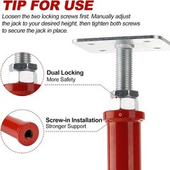 4PCS House Floor Jacks 16.5-20.5″ Adjustable Screw Jacks Post Foundation 6600lbs