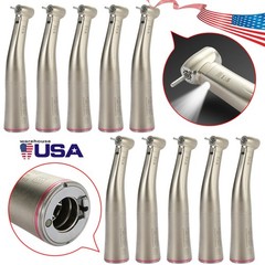 1-10 PCS Dental 1:5 Increasing LED Fiber Optic Contra Angle Handpiece ASkeadnt