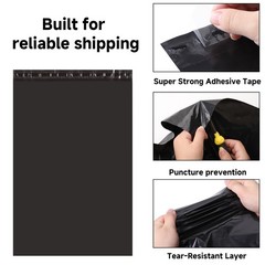 Poly Mailers Shipping Bags – 6×9 7.5×10.5 9×12 10×13 12×15.5 14.5×19 19×24 24×24