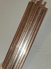 42 Pcs Brazing Rods 15 Percent Silver Solder Phos Copper Flat Welding Alloys