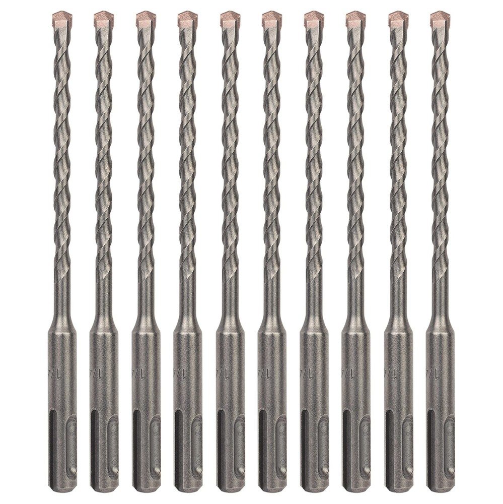 10-Pack 1/4 Inch x 6 Inch SDS Plus Rotary Hammer Drill Bits, Carbide Tipped f…