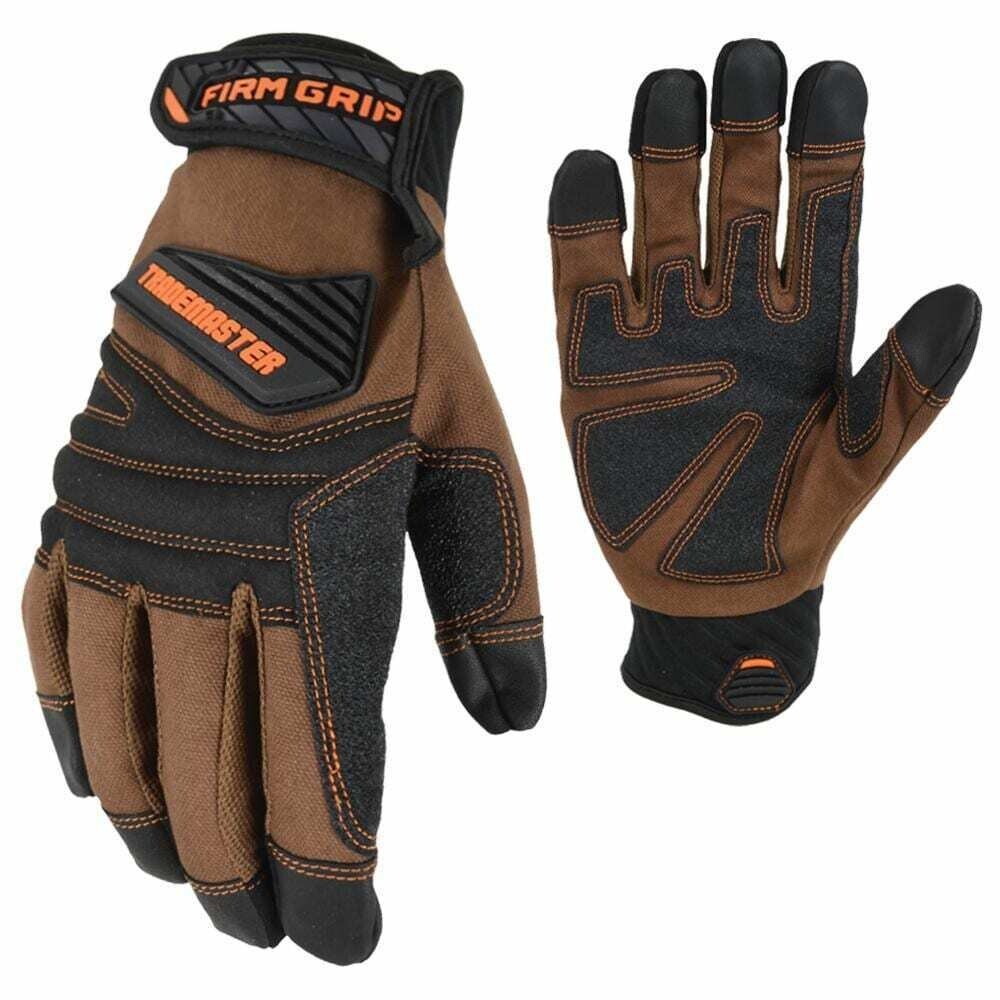Trade Master Small Tan Duck Canvas Glove, Grip Firm Set Impact Protection NEW