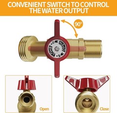 275-330 Gallon IBC Tote Adapter Brass Faucet 2″ Cam Lock to Garden Hose 3/4″