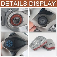 7in1 Half Face Gas Mask Facepiece Spray Painting 6200 Respirator Safety Protect