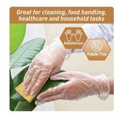 MedPride Vinyl Gloves Powder-Free Extra Large 100 Disposable Gloves