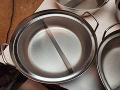 Lot 2 Stainless Steel Shabu Shabu Hot Pot W/Divider Dual Sided Hot cooking Pot