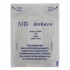 Dental Orthodontic White Color Coated Niti Arch Wire Round Super Elastic Ovoid