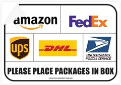 Package Delivery Signs 02 pack Package Delivery Stickers size 10 x 7 Inches O…