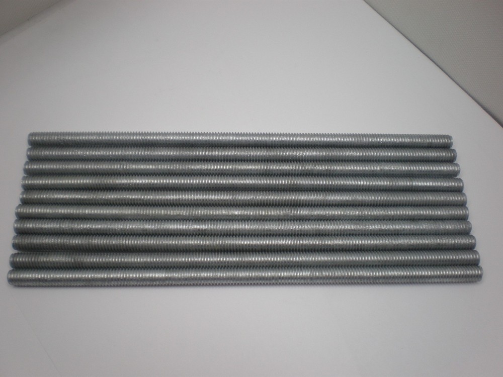 10 pcs – 3/8″ x 9.5″ Fully Threaded All-Thread Rod Galvanized – Coarse 9-1/2″