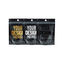 Clear Front Multi Color Small Foil Zip Pouch Custom Storage Candy Pouch Stand Up