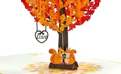 CUTPOPUP 3D Pop 5.9 inches x x 0.2 inches, Fall Heart Tree-6x6in