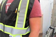 FX Two Tone HI-VIS Black Safety Vest with 4 Front Pocket Small to 5XL