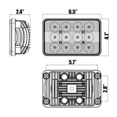 For John Deere 5103 5203 5220 5403 5410 5415 5603 Pair of LED Hood Light RE58638