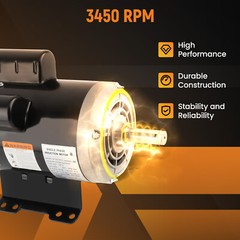 5HP Air Compressor Electric Motor 3450RPM 184TZ 7/8“ Shaft 23378805 54421193