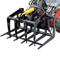 Root Grapple Bucket Attachment for Mini Skid Steer Loader Hollow Log Grapple