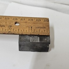 Vintage Art Nouveau Metal Letterpress Printing Block • Decorative Scroll Motif.