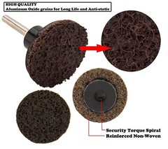 46PCS Roll Lock Sanding Discs 2Inch Quick Change Discs W/ Holder for Die Grinder