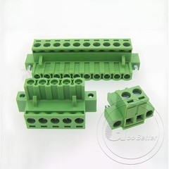 5.08mm Pitch PCB Terminal Block with Flange Screw Terminal Plugs 2-Pin to 24-Pin