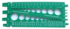 Nut Bolt Size & Thread Size Gauge Fractional and Metric StainlessTown Green
