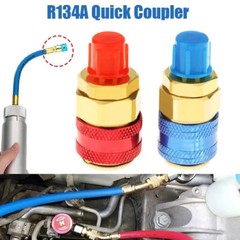 A/C R134a Quick Coupler Adapter Car High & Low Side HVAC SAE Male Flare Fitting