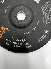 (QTY 15)Bullard Depressed Center Grinding Wheels Type 27 (7 x 1/4 x 7/8) 20769