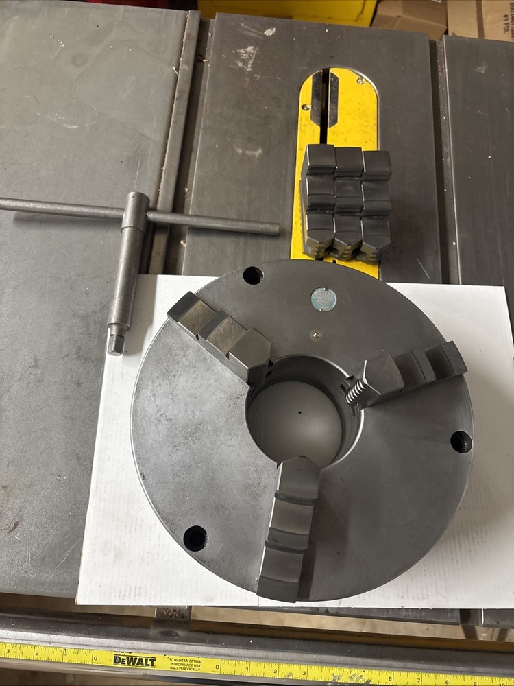 YUASA 10” 3 JAW CHUCK PLAIN BACK Both Sets Of Jaws