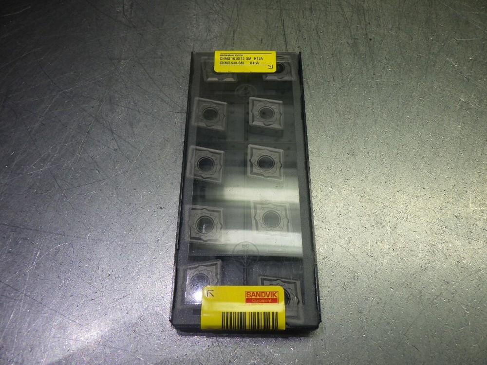 Sandvik Carbide Inserts QTY10 CNMG 543-SM/CNMG 16 06 12-SM H13A (LOC2028C)