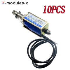 10PCS JF-0530B DC12V 300mA 5N/10mm Precise Pull-Push-Type Solenoid Electromagnet