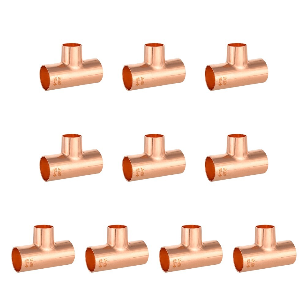 10 PCS EFIELD 1″X 1″ X3/4″ C X C X C Tee Copper Solder Fittings, Lead Free