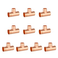 10 PCS EFIELD 1″X 1″ X3/4″ C X C X C Tee Copper Solder Fittings, Lead Free
