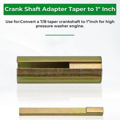 Crank Shaft Adapter Taper to 1″ Inch Generator Pressure Washer Engine w/ Key