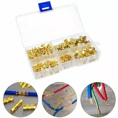 500Pcs U Shape Copper Terminals Crimp Kit – Non-Insulated Assortment Cable Wire