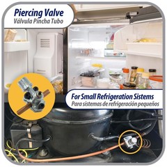 Appli Parts APT-PV110 1/4, 5/16, 3/8 in Bullet Piercing Valve kit with tube size