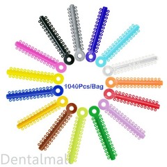 Dental Ortho Ligature Ties Elastic Rubber Bands 1040Pcs For Teeth Bracket Brace