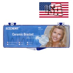 UPS AZDENT Dental Orthodontic Ceramic Brackets Braces Roth 0.022 3-4-5 Hooks