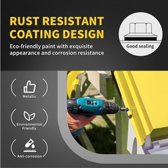 Metal Roofing Screws x 1-1/2″, 300 PCS, RUSPERT Hex Head Rubber Washer Sheet …