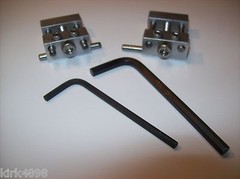 SET OF 2 ADJUSTABLE LOW PROFILE VISE STOPS WITH WRENCHES MACHINIST TOOL